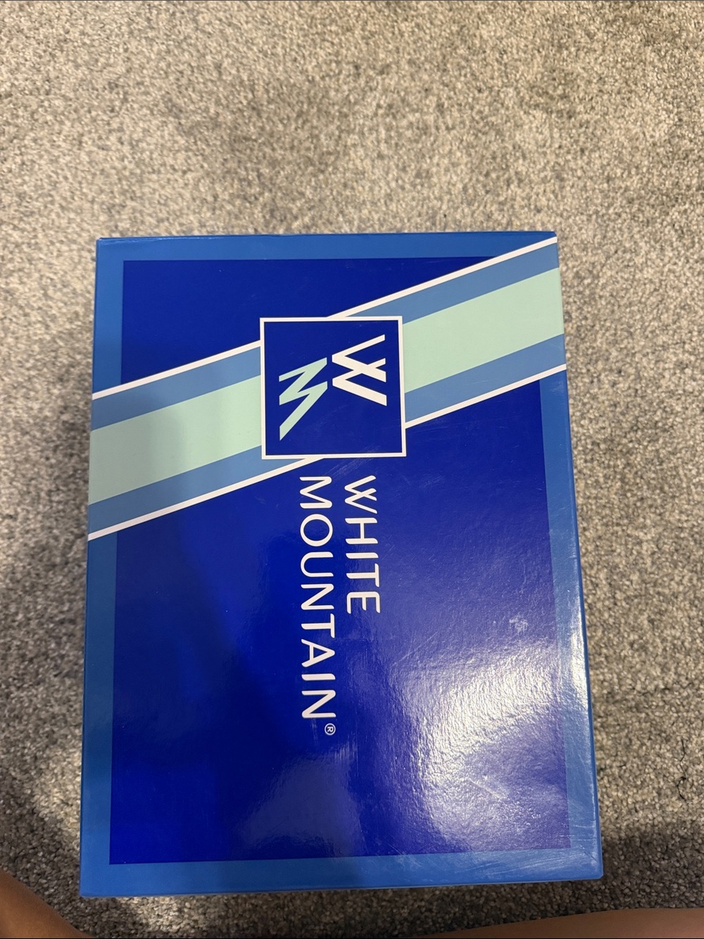 White Mountain Blue Glossy Shoes with original box